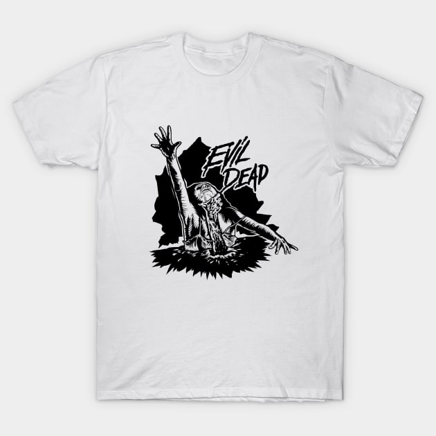 Evil dead black and white T-Shirt by HeichousArt